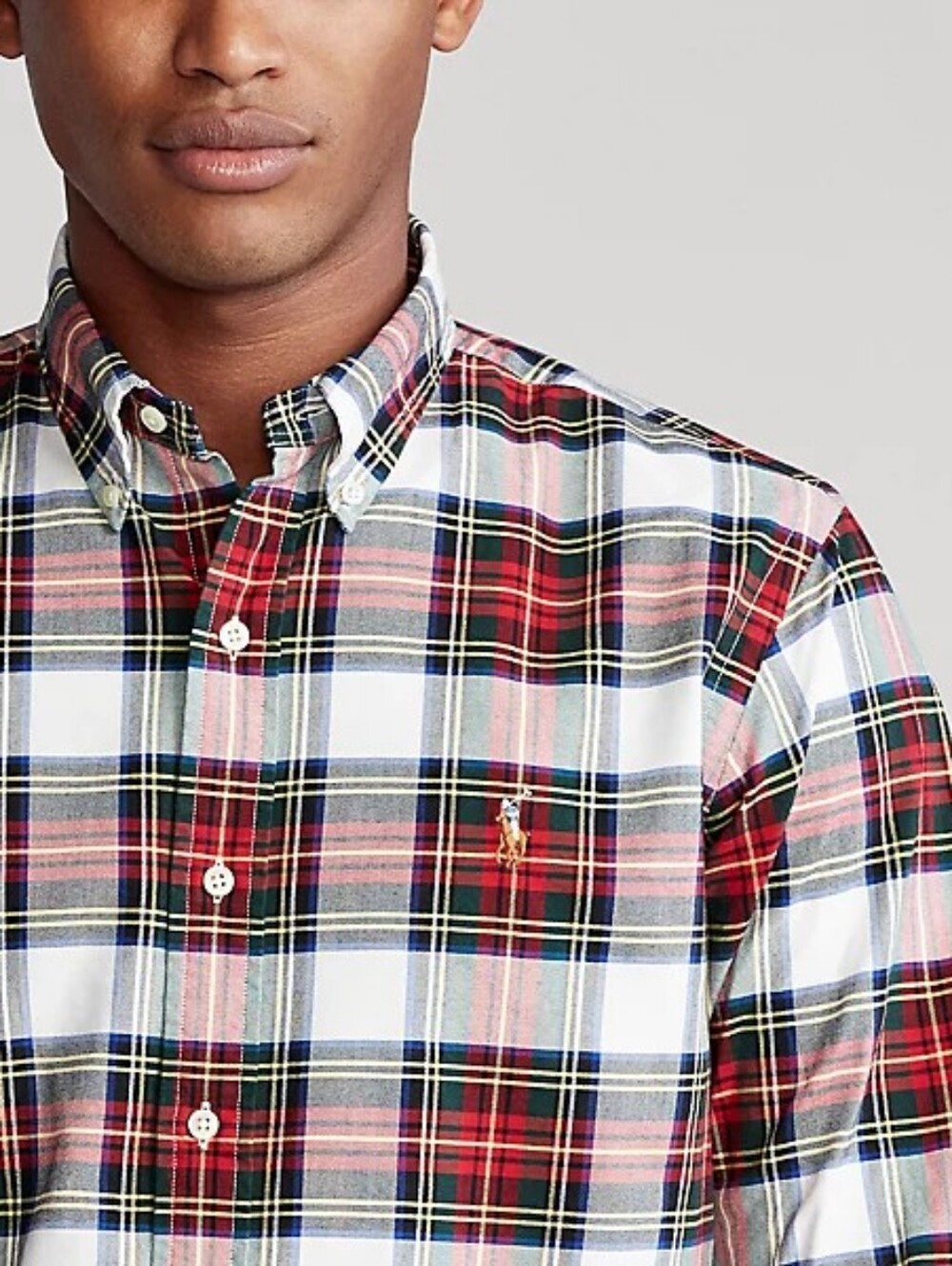 Polo Ralph Lauren Plaid Oxford Button Down Shirt 3XLT Big & Tall Tartan Pony EUC
